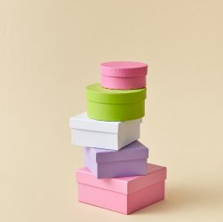 How to Organize a Stack Box Gift, by Shirley George Frazier. All rights reserved. Photo by DS stories: https://www.pexels.com/photo/pile-of-colorful-boxes-7679762/